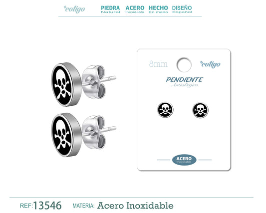 Pendiente Acero color Pladeado