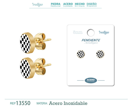 Pendiente Acero color Dorado