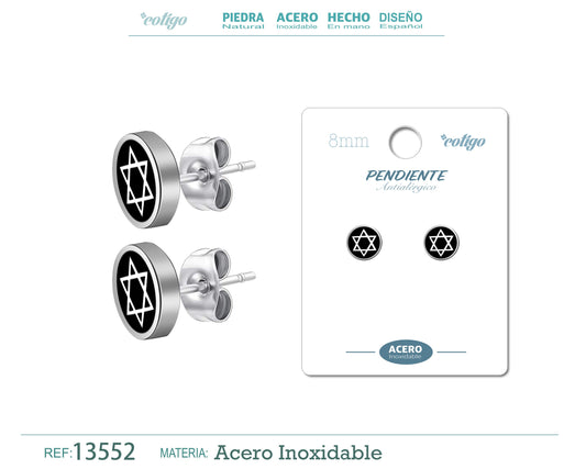 Pendiente Acero color Pladeado