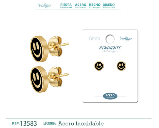 Pendiente Acero color Dorado