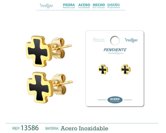 Pendiente Acero color Dorado