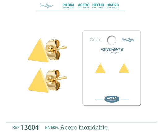 Pendiente Acero color Dorado