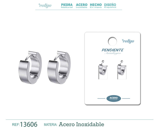 Pendiente Acero color Pladeado
