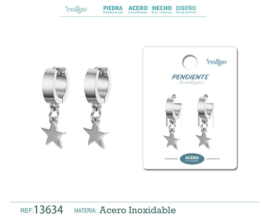 Pendiente Acero color Pladeado