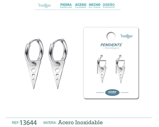 Pendiente Acero color Pladeado