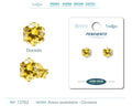 Pendiente Circonita Redondo-Dorado-8mm-Base Acero Dorado - cotigo