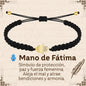 Pulsera Hilo Destino Hecho a Mano 🧵 con Amuleto de Suerte y Protección 🍀 en Acero Inoxidable 💎 - cotigo