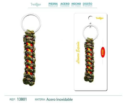 LLAVERO CUERDA CON ARO ACERO