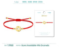 Pulsera Brújula Dorado de Hilo En.Rojo - cotigo