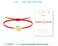 Pulsera La Higa Dorado de Hilo En.Rojo - cotigo