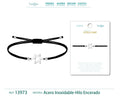 Pulsera Estrella David Plateado de Hilo En.Negro - cotigo