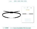 Pulsera Ala de ángel Plateado de Hilo En.Negro - cotigo