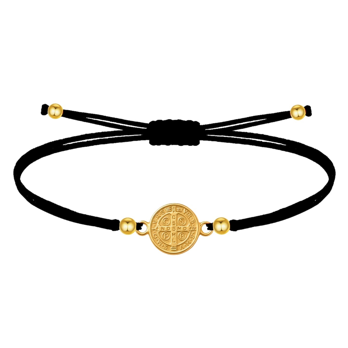 Pulseira Fio Encerado Vermelho-SanBenito Dourado
