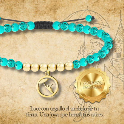 Pulsera tuquesa -El paraguas de Zeledón - Dorado