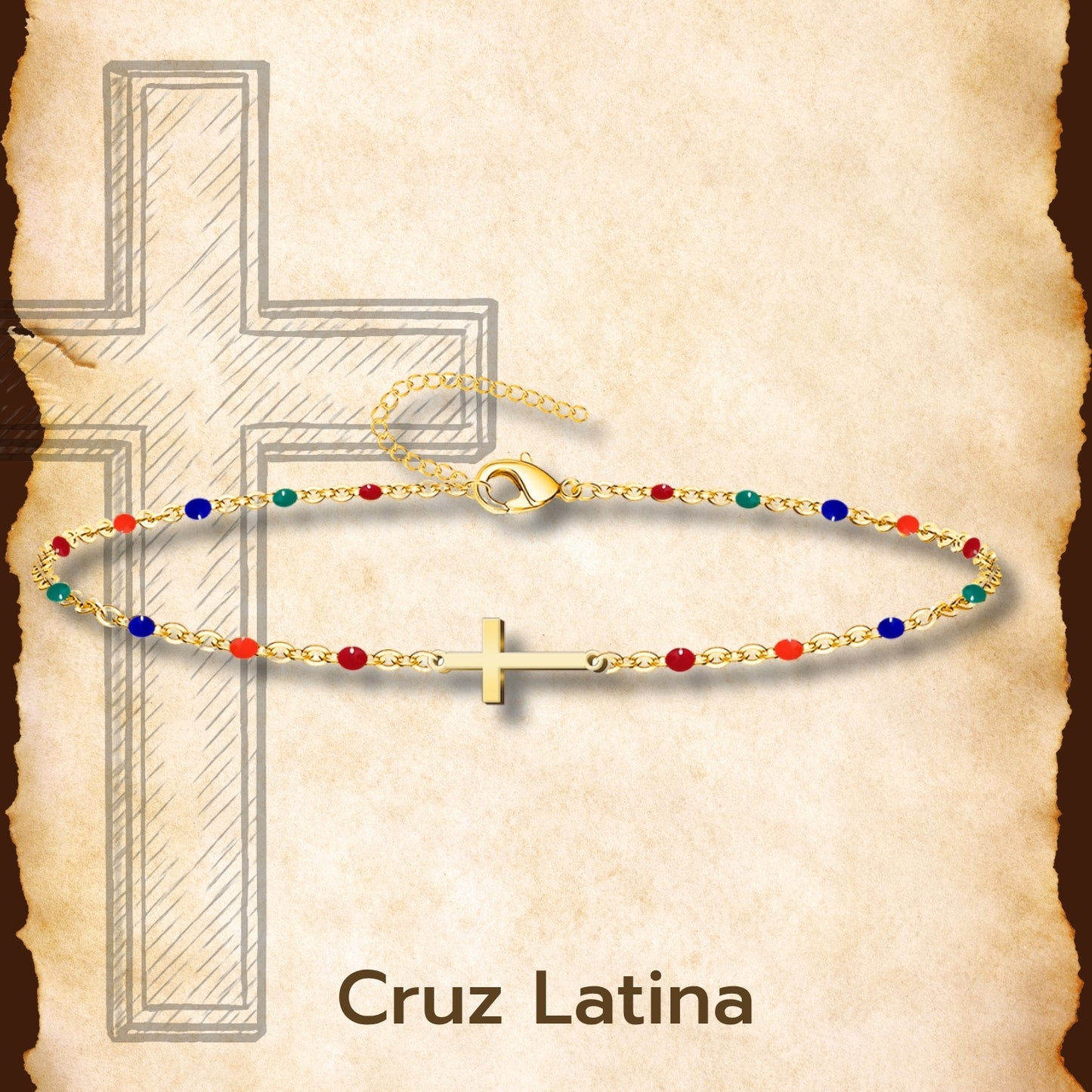 Pulsera Cruz Caravaca Acero Inoxidable, Cruz de la Victoria, Cruz Tau, Cruz Egipcia, Cruz de Santiago
