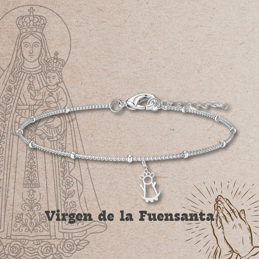 Pulsera Virgen de la Fuensanta Acero plateado
