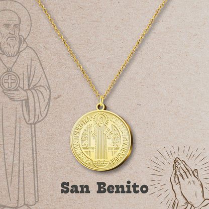 Collar Santo Acero inoxidable, Colgante Santo, Católico, San Antonio, San Judas Tadeo, San Cristóbal.