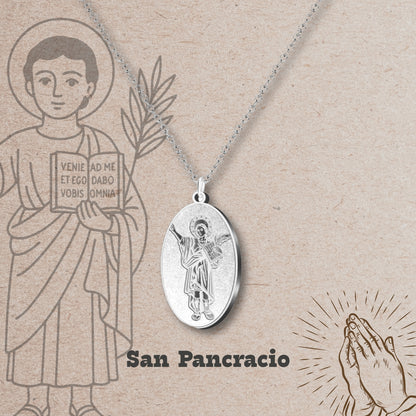 Collar Santo Acero inoxidable, Colgante Santo, Católico, San Antonio, San Judas Tadeo, San Cristóbal.