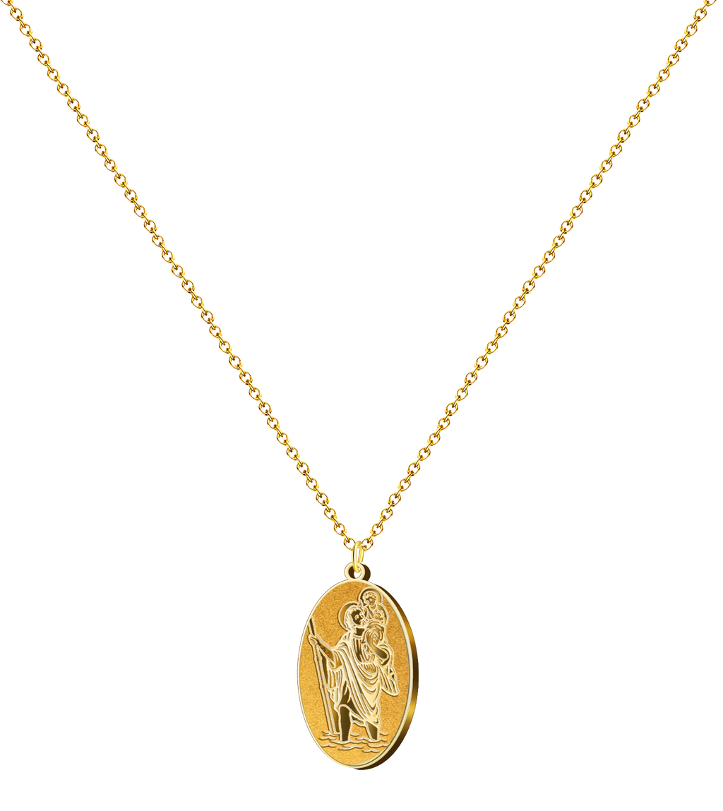 Colgante Medalla de San Cristóbal en Acero Inoxidable cotigo
