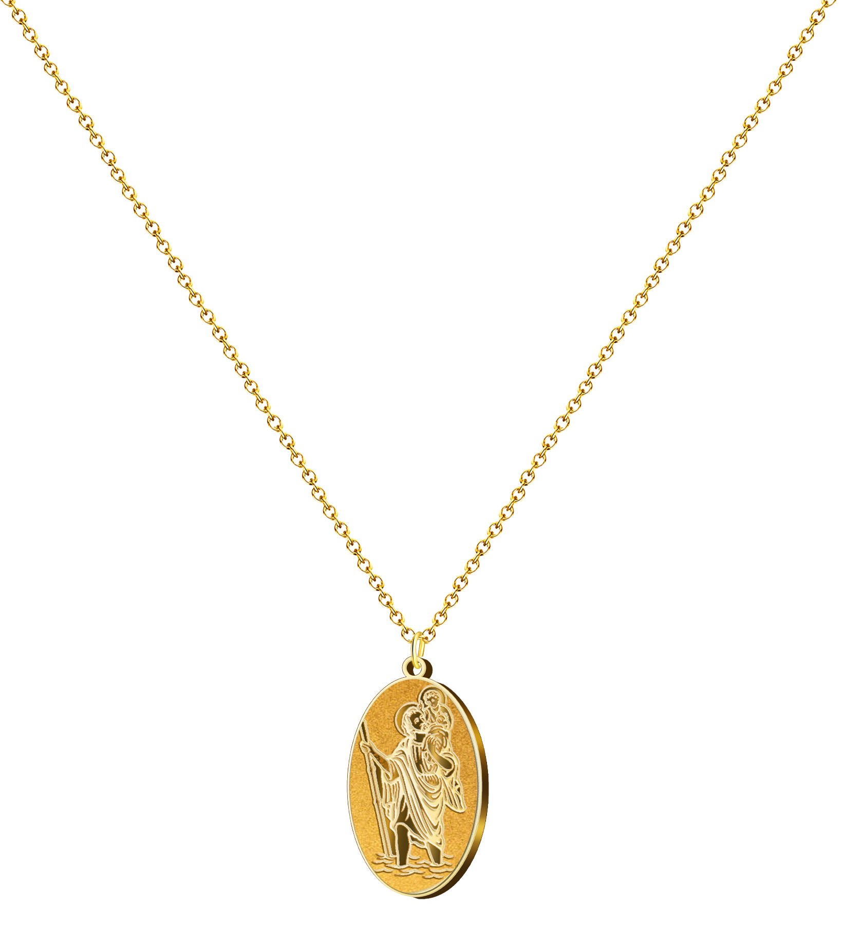 Colgante Medalla de San Cristóbal en Acero Inoxidable cotigo