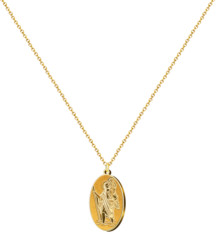 Colgante Medalla de San Cristóbal en Acero Inoxidable
