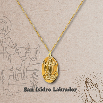 Collar Santo Acero inoxidable, Colgante Santo, Católico, San Antonio, San Judas Tadeo, San Cristóbal.