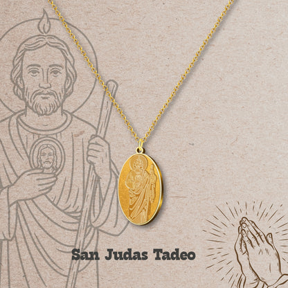 Collar Santo Acero inoxidable, Colgante Santo, Católico, San Antonio, San Judas Tadeo, San Cristóbal.