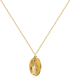 Collar con medalla ovalada virgen del carmen dorada acero inoxidable colgante religioso patrona marineros