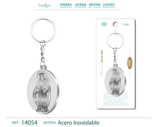 Llavero virgen carmen Acero Inoxidable