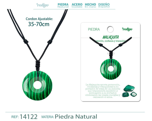 Colgante Donut de piedra Malaquita