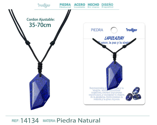 Colgante Diente lobo de piedra Lapislazuli