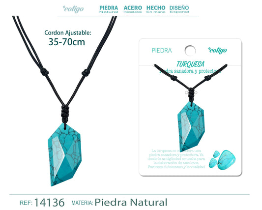 Colgante Diente lobo de piedra Turquesa