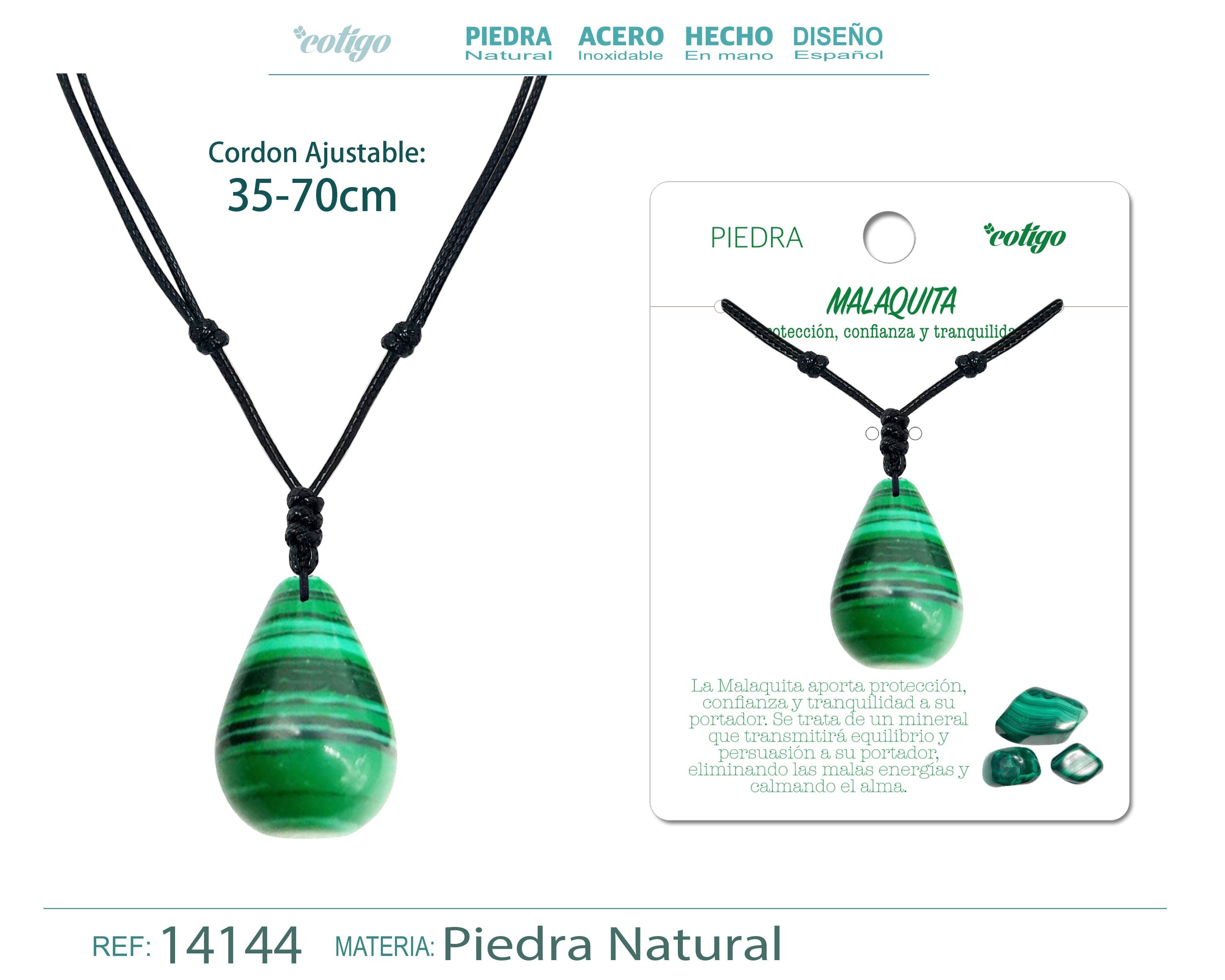 Colgante Gotita de piedra Malaquita - cotigo