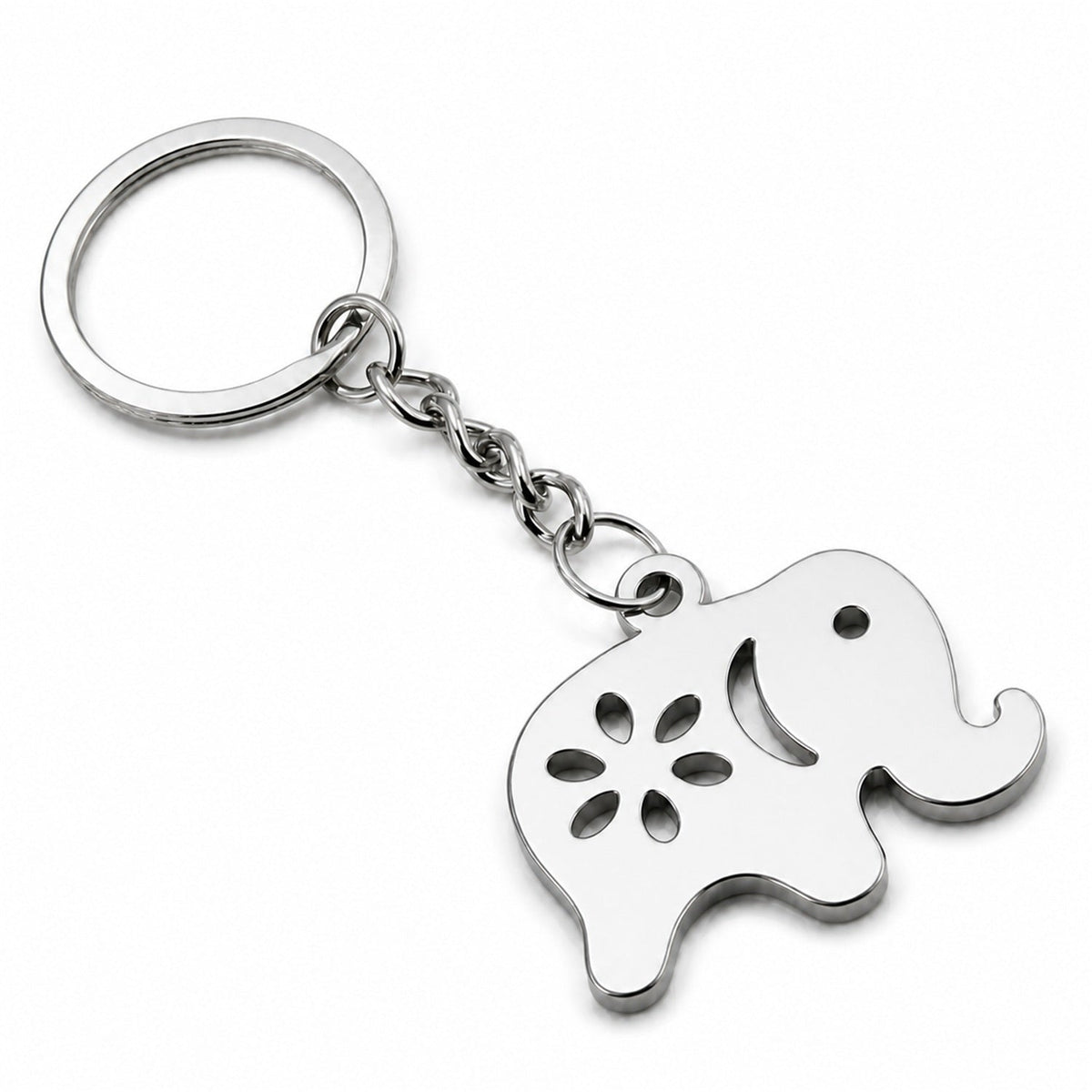 Llavero Elefante Acero Inoxidable — detalle del acero