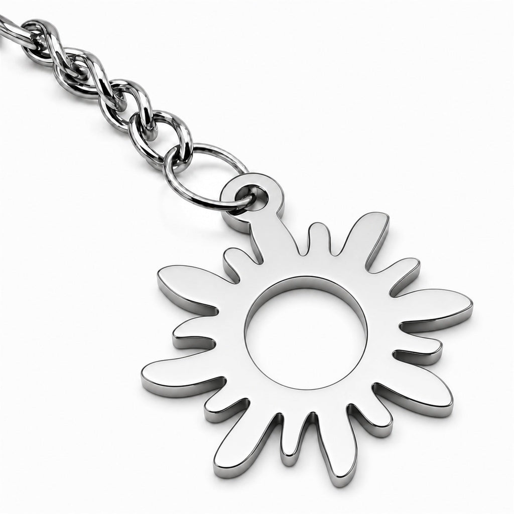 Llavero Sol Acero Inoxidable — detalle