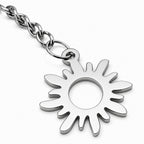 Llavero Sol Acero Inoxidable — detalle