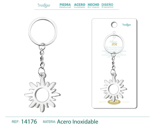 Llavero de Sol Acero