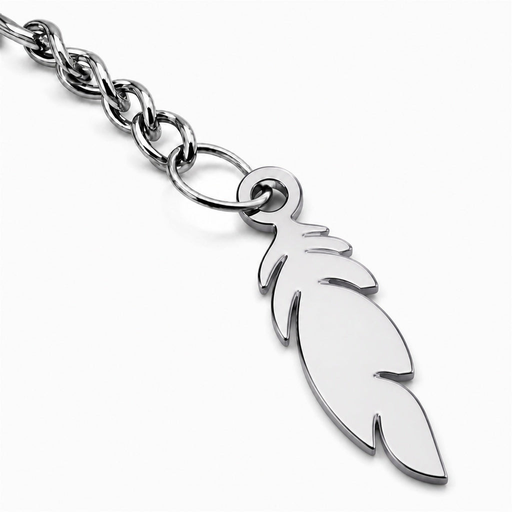 Llavero Pluma Acero Inoxidable — detalle