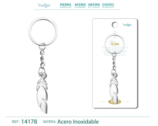 Llavero de Pluma Acero