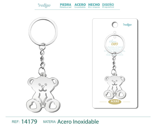 Llavero de Oso Acero