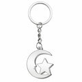 Llavero Luna y Estrella Acero Inoxidable