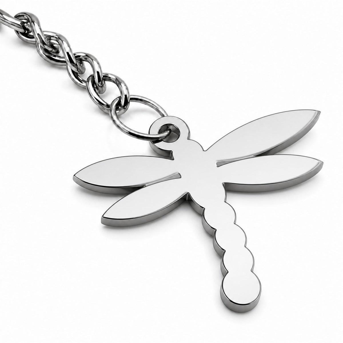 Llavero Libélula Acero Inoxidable — detalle