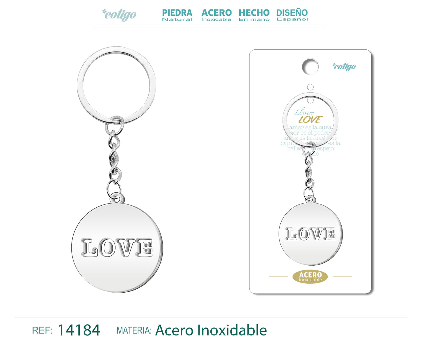 Llavero de Love Acero