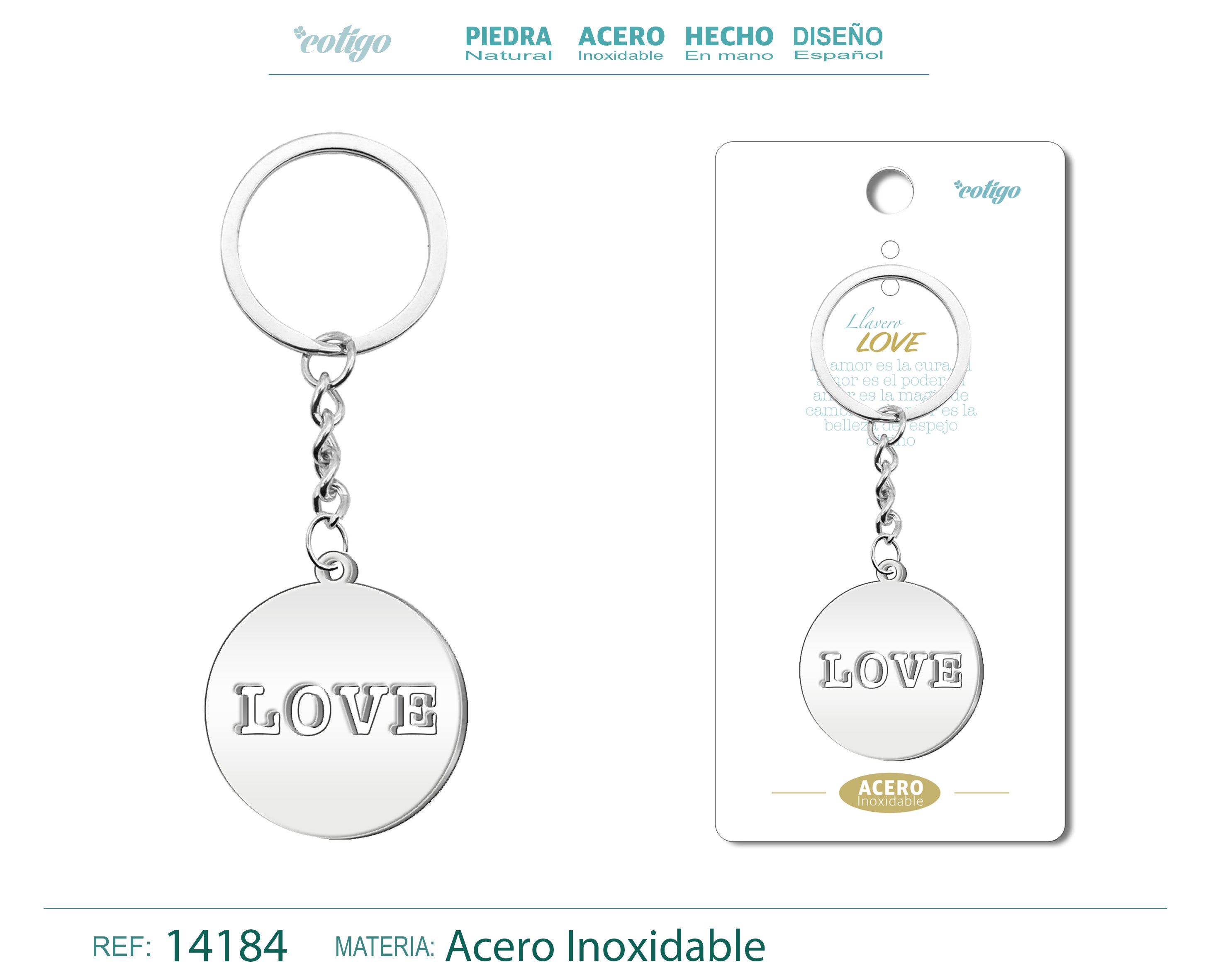 Llavero de Love Acero - cotigo