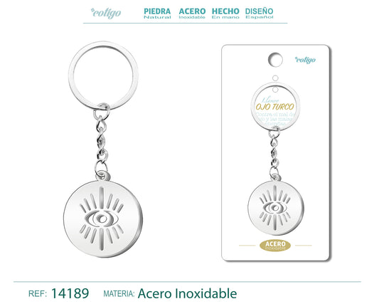 Llavero de Ojo Turco Acero