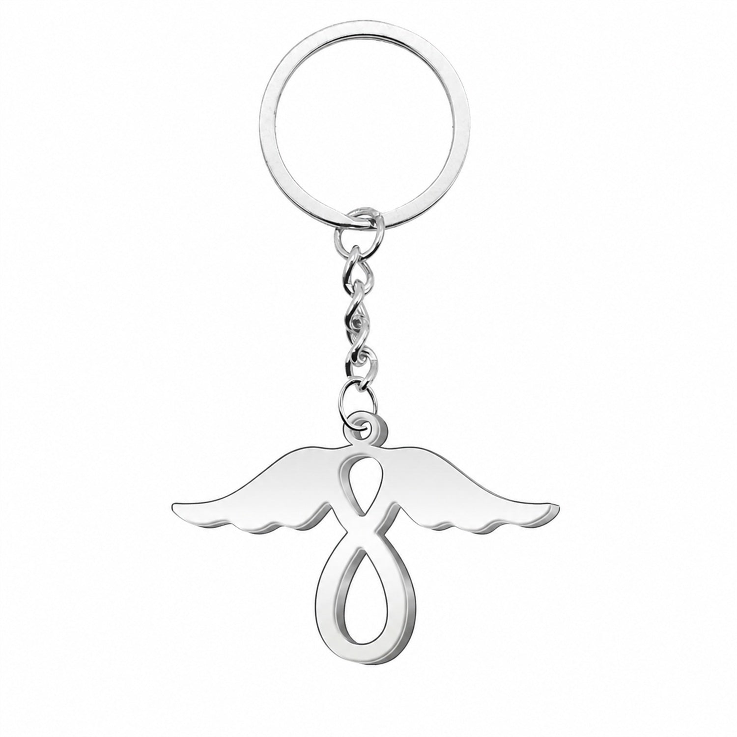 Llavero Ángel Acero Inoxidable