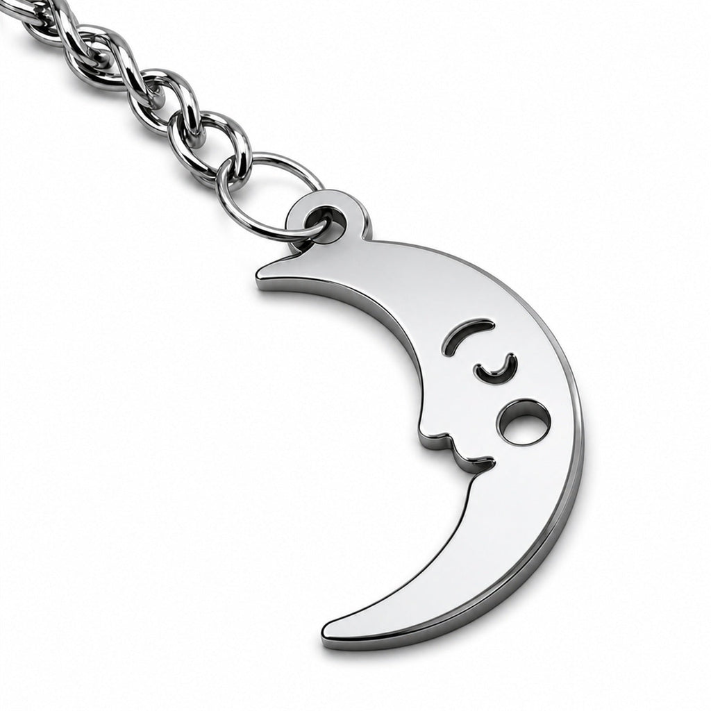 Llavero Luna Acero Inoxidable — detalle