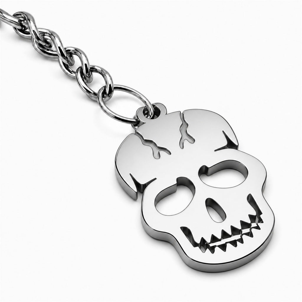 Llavero Calavera Acero Inoxidable — detalle
