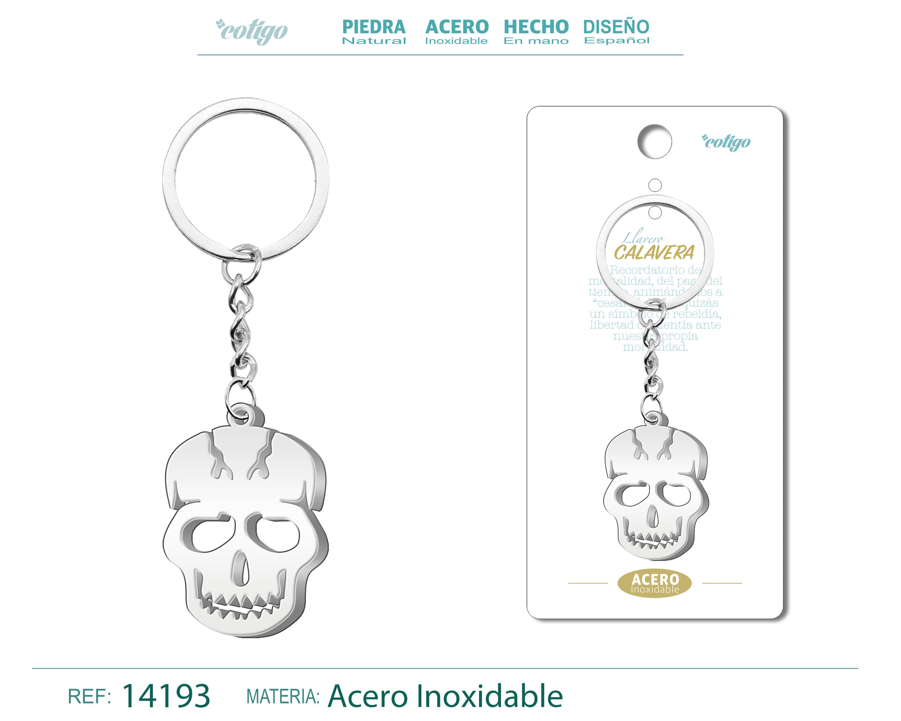 Llavero de Calavera Acero - cotigo