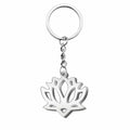 Llavero Flor de Loto Acero Inoxidable
